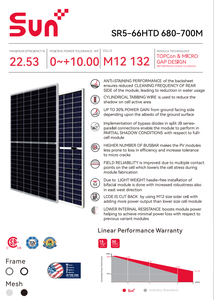 Panneau solaire monocristallin bifacial SUNPLUS Type HJT 690W - Product Image 4