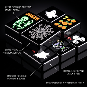 Compre fichas <span class=keywords><strong>de</strong></span> Mahjong y obtenga una tapete <span class=keywords><strong>de</strong></span> Mahjong gratis. Juego <span class=keywords><strong>de</strong></span> Mahjong americano <span class=keywords><strong>de</strong></span> Halloween con diseño <span class=keywords><strong>de</strong></span> fantasmas, para fiestas y regalos. - Product Image 2