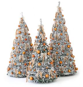 Árbol de Navidad Plegable Preiluminado en Oferta, Adornos Decorativos Preinstalados, Árbol de Navidad Artificial Conveniente - Product Image 2