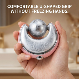 再利用可能なメタルアイスグローブフェイスローラー、コールドセラピーマッサージツール、肌の引き締めとクマの除去に - Product Image 1