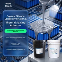 Adhésif électronique en silicone bicomposant pour le scellement des composants, applications de construction et de batteries EV/Lithium, haute conductivité thermique