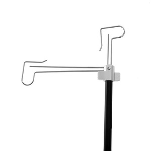 Support de lampe pliable 16 mm à quatre sections avec double crochet, support de lampe de camping extérieur portable et extensible - Product Image 3
