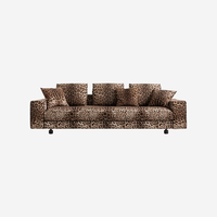 Canapé haut de gamme Divano Italiano marque de luxe canapé en tissu léopard Azalea pour salon chambre hôtel