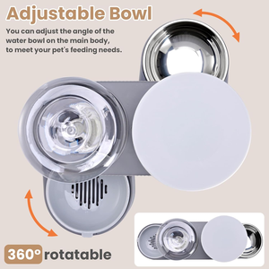 Tempat Makan dan Minum Otomatis Stainless Steel, Dispenser Air Gravitasi, Set Tempat Makan dan Minum dengan Mangkuk Makanan Hewan untuk Hewan Peliharaan Kecil dan Sedang - Product Image 4