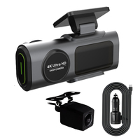 Meilleure caméra de tableau de bord USB sans fil double DVR avant et arrière 4K pour voiture, Wi-Fi, 2 canaux, enregistrement en boucle 24h/24