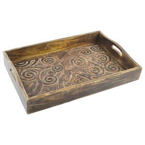 Wood Tray Food Serving and Decorative for Restaurant and Hotel Design Plated Finishing Design Wooden Tray - Product Image 3