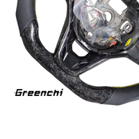 Volant sport en cuir et fibre de carbone forgée pour Volkswagen Golf 8 R MK8 GTI Arteon Tiguan Touareg