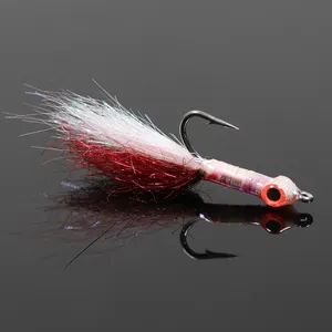 Luminoso Fish Eye Epoxy Minnow Streamer mosche pesca ghiaccio doppiaggio pesca in acqua salata Fly Trout Bass Lure esche Hook