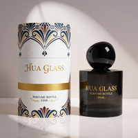 Beliebteste Glänzende Farbige Glas-Parfümflasche 30ml 50ml 100ml Parfümflasche mit Crimp-Hals und Runder Box