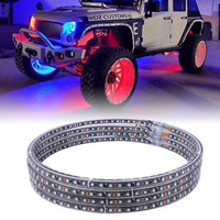 Loyo Car – éclairage de voiture à quatre rangées de 17 pouces, étanche conforme à la norme Ip68, éclairage annulaire à Led
