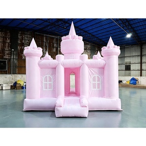 Castillo Inflable Rosa Pastel para Niños, de Grado Comercial, para Fiestas, Bodas y Alquiler Comercial - Product Image 3