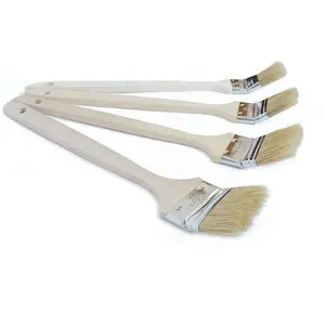 Long Wooden Handle Angle Bend Curve Paint Brush For Wall Painting Professionals