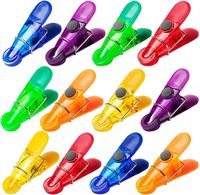 Clips magnétiques colorés en plastique translucide avec boucle de suspension pour sacs de cuisine, de nourriture, de collations et de café