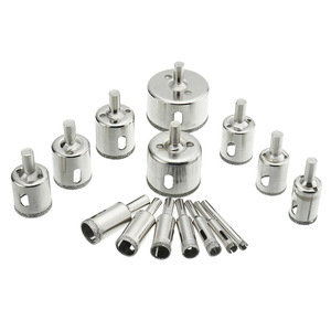 Diamond Hole Saw <b>Set</b> 6-50Mm For Glass <b>Tile</b> Drilling Metal <b>Drill</b> <b>Bits</b> With Carbide Tip Metric Size - Product Image 2