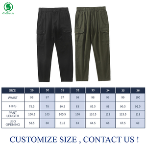 Pantaloni Casual dritti da uomo in tinta unita <span class=keywords><strong>con</strong></span> tasche larghe <span class=keywords><strong>con</strong></span> coulisse elasticizzati pantaloni Cargo Casual - Product Image 4