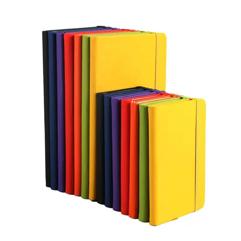 BECOL Venda Quente Multi Cor Negócios Cadernos de Strappy Capa Dura A5/A6 Diário Notebook com Logotipo Personalizado para o Escritório