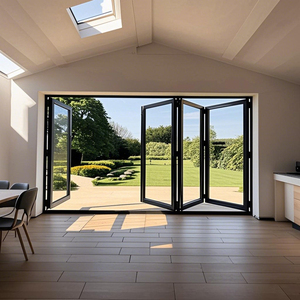 ประตูอลูมิเนียมอลูมิเนียมสองพับสำหรับระเบียงประตูอลูมิเนียมกันความร้อนภายนอกสหรัฐอเมริกาแคนาดา - Product Image 6