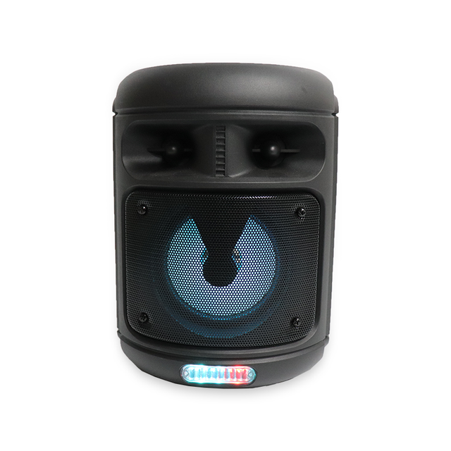 ABS4102 Unique Design 4 Inch Portable RGB Lights Wireless Speaker Support for BT,TF Card,USB,AUX,TWS,Wired Microphone