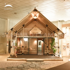 Tenda Safari da Glamping di Lusso Permanente da 43,5 m² a Due Piani per Resort Quattro Stagioni con Porta a Vetro - Product Image 2