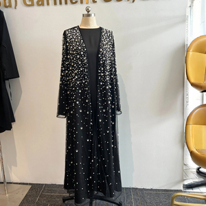 Abaya di Lusso Personalizzata in Raso Antirughe Fatta a Mano per Donna, Vestito a Maniche Lunghe 11 - Product Image 1