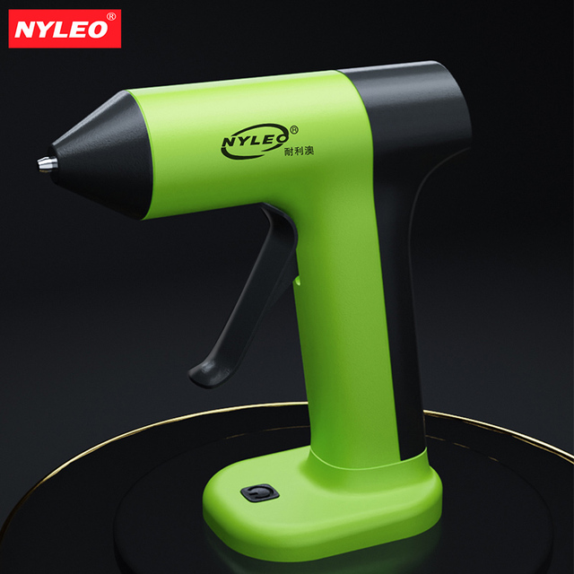 Nyleo NL-246 3.7V Rechargeable Cordless Glue Gun 30 Seconds Fast Heating Battery Powered Aluminum Nozzle CE Certified DIY Single