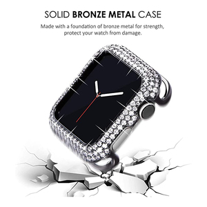 Custodia protettiva per gioielli da donna con diamanti di lusso per <span class=keywords><strong>Apple</strong></span> <span class=keywords><strong>Watch</strong></span> 8 7 41mm <span class=keywords><strong>45mm</strong></span> SE iWatch Series 6 5 40mm 44mm 3 38/42mm - Product Image 3