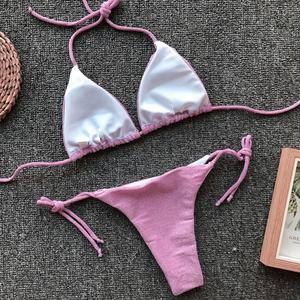 ชุดบิกินี่คุณภาพสูงสำหรับผู้หญิงไซส์ใหญ่ พร้อมบราไมโคร วีสตริง ผ้าเนื้อสัมผัสพิเศษ เอวสูง ป้องกันแบคทีเรีย แห้งเร็ว - Product Image 5