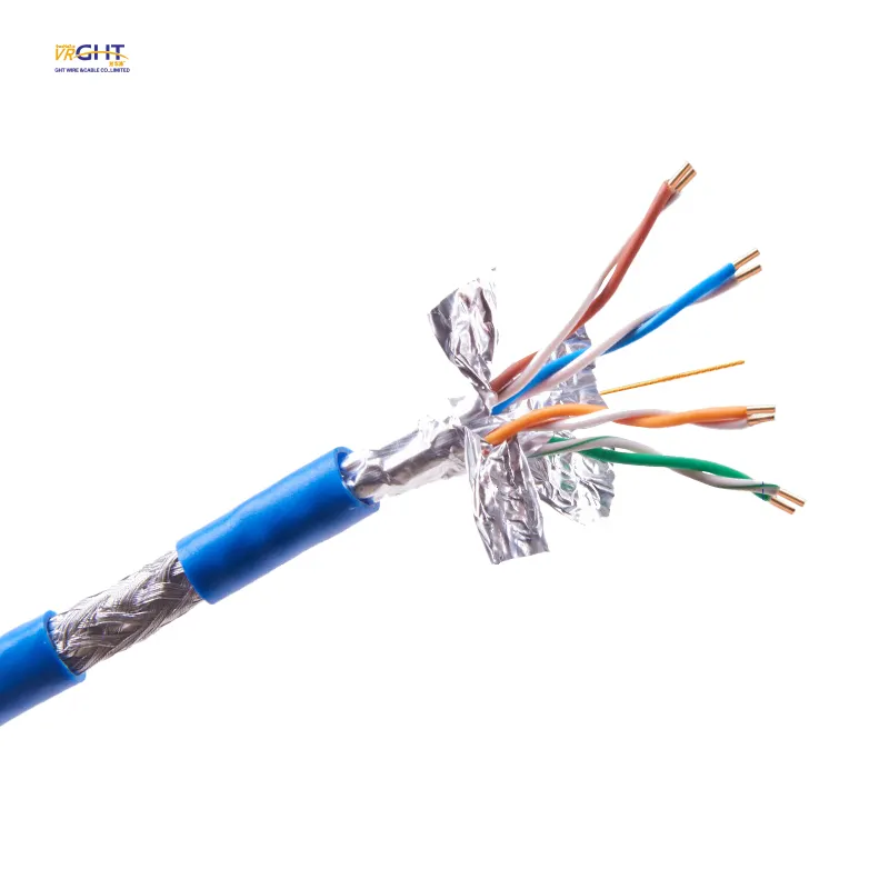 Jaringan berpelindung kecepatan tinggi kabel Lan Cat7 kawat kabel 305m Roll