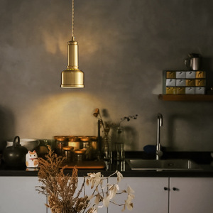 Nordic Style Single Head <b>Small</b> Pendant Light Retro All-Copper <b>Bar</b> Counter Dining Room Lamp Long Cord Creative American Style for - Product Image 6