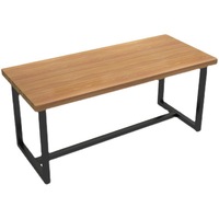 Ensemble table et chaises de salle à manger commerciales en bois massif, design américain style industriel, non pliable, pour restaurant, cantine, hot pot, desserts