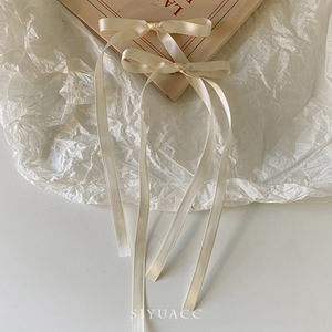 Coiffe élégante à double <span class=keywords><strong>queue</strong></span> <span class=keywords><strong>de</strong></span> <span class=keywords><strong>cheval</strong></span> pour filles Pince à cheveux à nœud en ruban souple Style doux bien conçu - Product Image 6