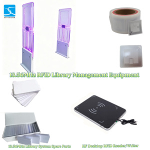 Puerta Antirrobo RFID para Biblioteca, 13.56MHz ISO15693, Canal de 120cm, Detección de 140cm, Pantalla de 4.3 Pulgadas, Sistema Ethernet para Librerías - Product Image 1