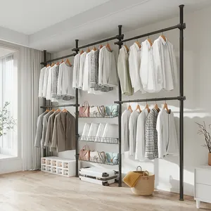 Mehrzweck Schlafzimmer Kleider schrank Schrank Großhandel Einfache Kombination Kleider schrank Tragbare Garderobe für Kleidung