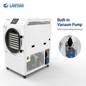 Machine de lyophilisation domestique HFD-25 avec <span class=keywords><strong>pompe</strong></span> à vide intégrée, 30 <span class=keywords><strong>kg</strong></span>/lot, 2,5 m², <span class=keywords><strong>7</strong></span> plateaux, pour crème glacée, bonbons, viande, légumes, aliments, fruits - Product Image 2