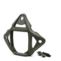 Adaptateur de montage NVG en alliage d'aluminium usiné CNC, finition anodisée/noir/FDE/vert, avec vis de fixation et perçage par électroérosion à fil