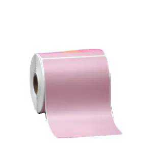 Fabrieksprijs Roze Sticker Afdrukken 4 "X 6" Zelfklevende Thermische Verzendlabel Barcode Sticker Papier