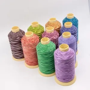 Mehrfarbiger Faden Baumwolle mehrfarbiger Stickfaden bunter Polyester-Regenbogen-Mehrfarbiger Nähfaden