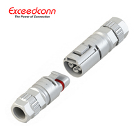 Conector de Cable Eléctrico de 3 Polos y 10A, Conexión Rápida Hembra, Montaje en Cable, Protección IP68, Aplicación de Iluminación