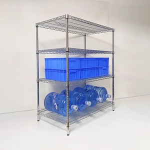 Rollbare Haushaltsregale, Verstärkte Verchromte Drahtgitter Antistatische Metall-Mehrschicht-Aufbewahrungsregale - Product Image 2