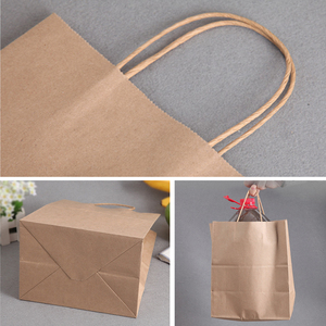 ถุงกระดาษคราฟท์ขนาด 15x8x21 ซม. พร้อมหูหิ้วสำหรับใส่กลับบ้าน - Product Image 4
