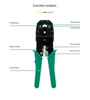 Kit d'outils multifonctionnels de réparation de câbles de réseau Rj45 Rj11 Cat5e Cat6 Testeur de câbles Test Crimper Stripper Cutter installation