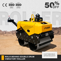 Mini-compacteur routier vibrant à double tambour, portatif, capacité 800 kg, pour réparation routière, faible consommation de carburant