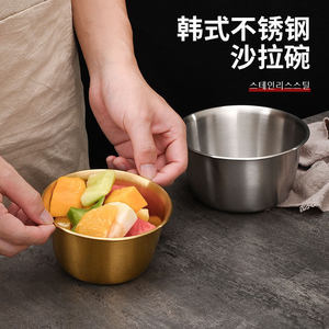 ชามสแตนเลสสีทองแบบลึกสำหรับร้านอาหาร บาร์สลัด บุฟเฟ่ต์ - Product Image 5