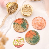 Perles de cire en laiton avec manche en bois pour sceau de cire personnalisé avec votre propre logo