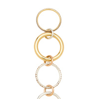 DiamondX Vente à Chaud Bague en Diamant Naturel à Empiler en Or Blanc 14K pour Femmes Personnalité Bijoux Personnalisés