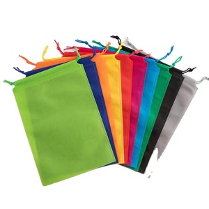 Bolsa de Tela No Tejida Reutilizable con Cordón y Logotipo Personalizado para Regalo, Bolsa Protectora Colorida, Bolsa Ecológica para Regalo en Stock - Product Image 1
