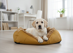 Selimut Hewan Peliharaan Musim Dingin Modern Warna Cokelat Imitasi Bulu Kelinci, Nyaman dan Lembut, Dapat Dilepas dan Dicuci - Product Image 6