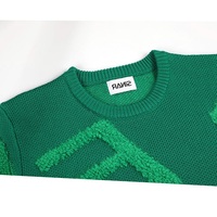 Pull-over d'hiver à manches longues en coton jacquard gaufré pour homme, personnalisable avec logo OEM/ODM, anti-plis, séchage rapide, personnalisable à l'avant