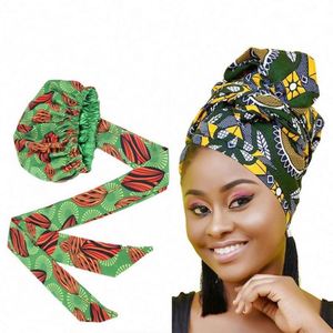 Double Layer Headwrap Headscarf Ankara Tied <b>Bonnet</b> Hair Unisex with Tie Band Casual Daily Use Adjustable All Seasons - Product Image 1