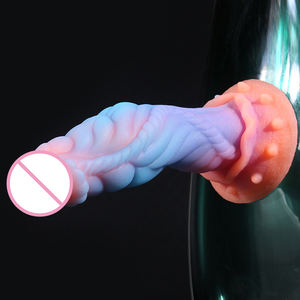 قضيب اصطناعي واقعي مضيء يضيء في الظلام بحجم 9 بوصة ألعاب جنسية من السيليكون السائل للنساء قضيب اصطناعي سميك للارتداء الجنسي بحجم كبير - Product Image 6